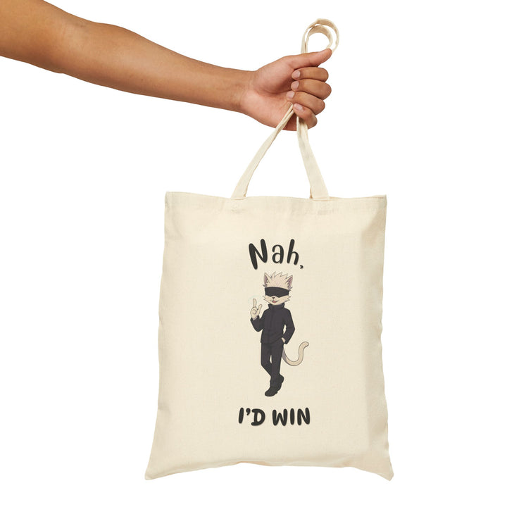 Fun Cat Quote Tote Bag, Canvas Shopping Bag, Cute Kitten Gift, Eco-Friendly Bag, Funny Pet Lover Gift