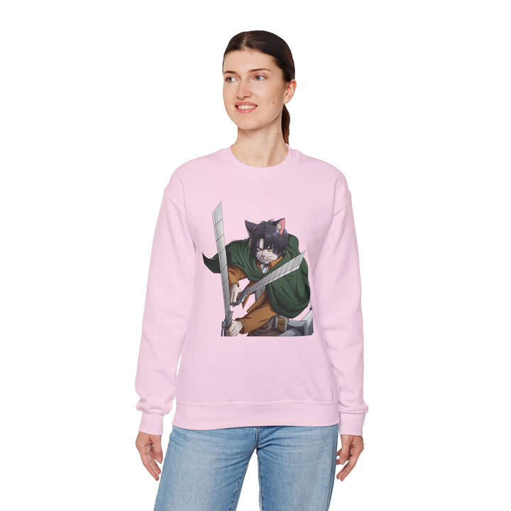 Anime-Inspired Cat Warrior Crewneck Sweatshirt, Cozy Unisex Sweatshirt, Gift for Anime Lovers, Perfect for Fall and Winter, Cute [...]