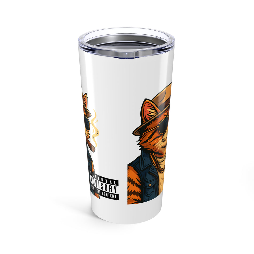 Cool Cat 20oz Tumbler - Fun Travel Mug, Gift for Cat Lovers, Cute Drinkware, Unique Holiday Present, Outdoor Adventure Cup