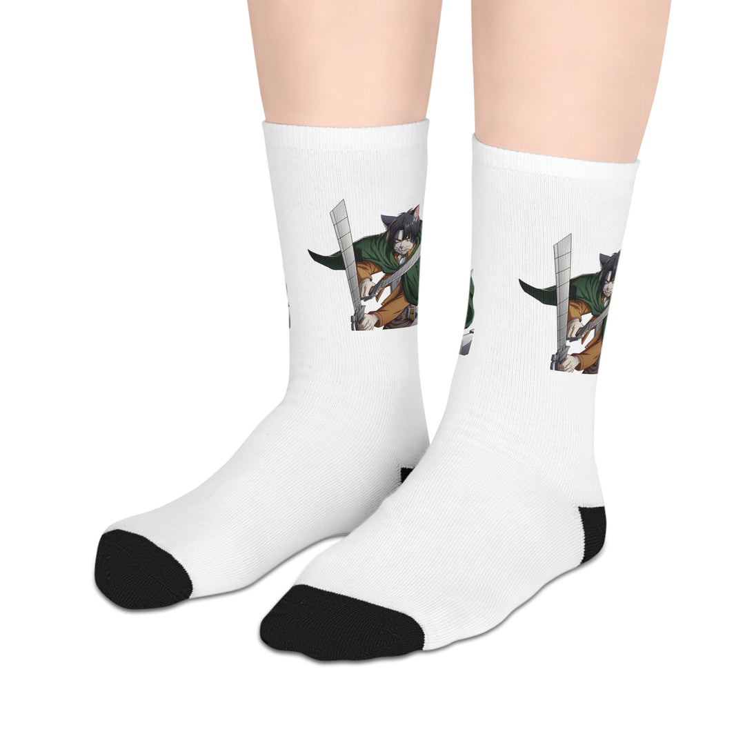 Levi Cat Mid-Length Socks
