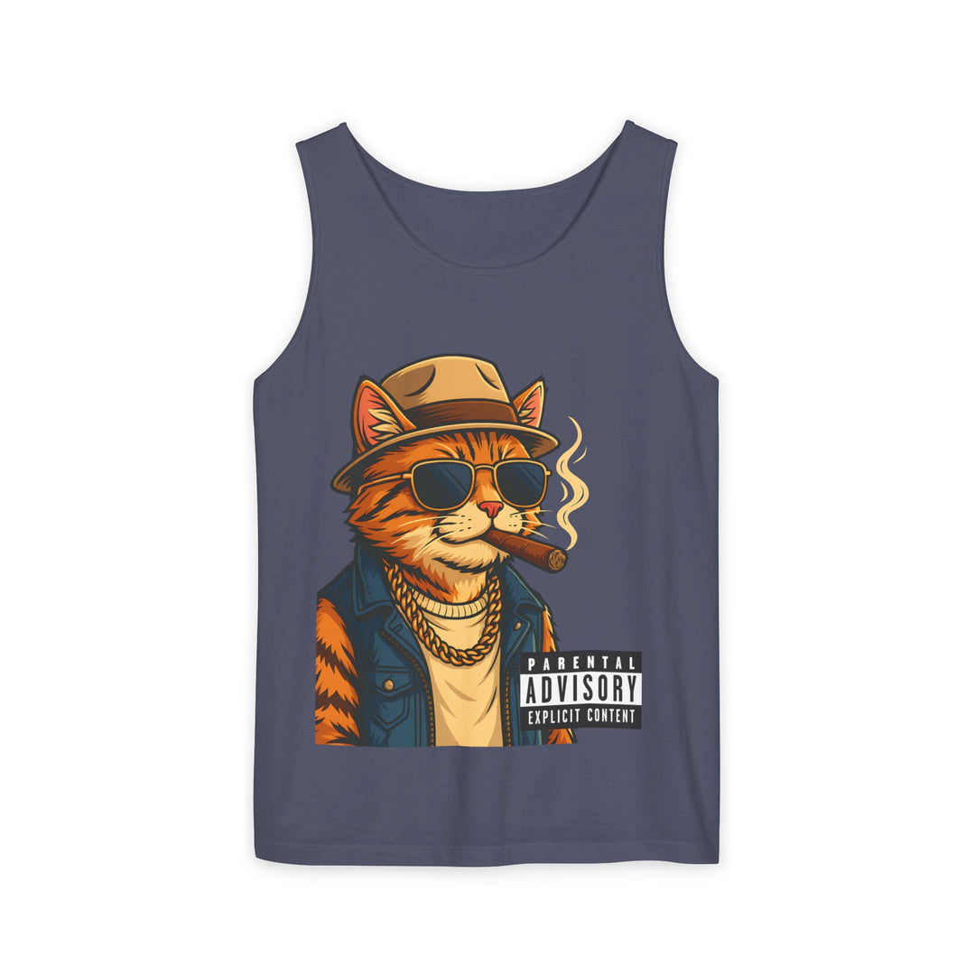 Cool Cat Unisex Tank Top - Funny Cat Graphic Tee, Summer Wear, Gift for Cat Lovers, Beach Party Essential, Casual Streetwear