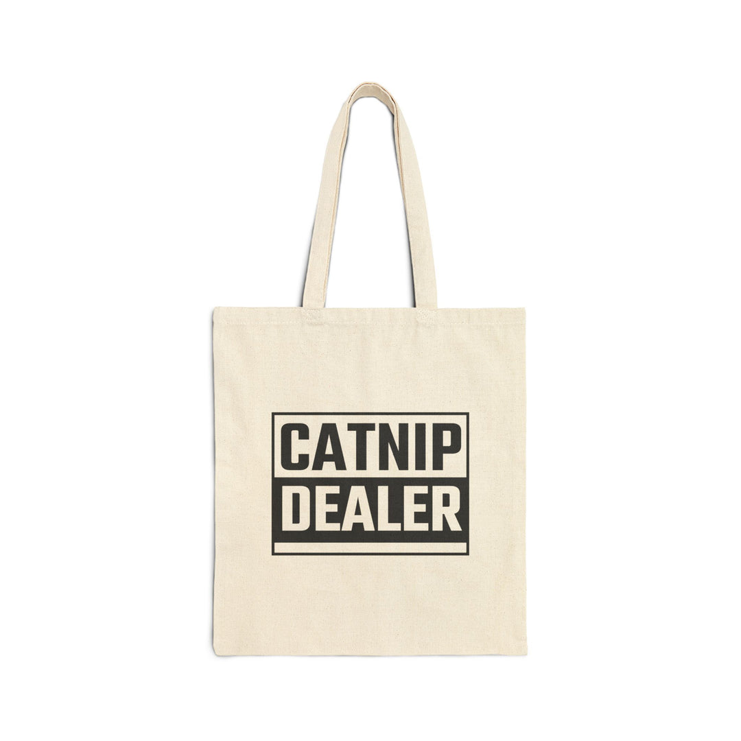 Funny Catnip Dealer Tote Bag, Eco-Friendly Shopping Bag, Pet Lover Gift, Reusable Grocery Tote, Cat Mom Accessory, Lightweight Everyday Bag