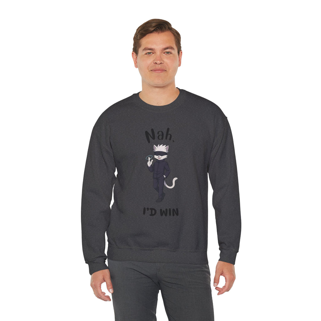 Cool Cat Sweatshirt, Funny Sweatshirt, Gift for Cat Lovers, Casual Outfit, Unisex Crewneck Sweatshirt, Unique Design