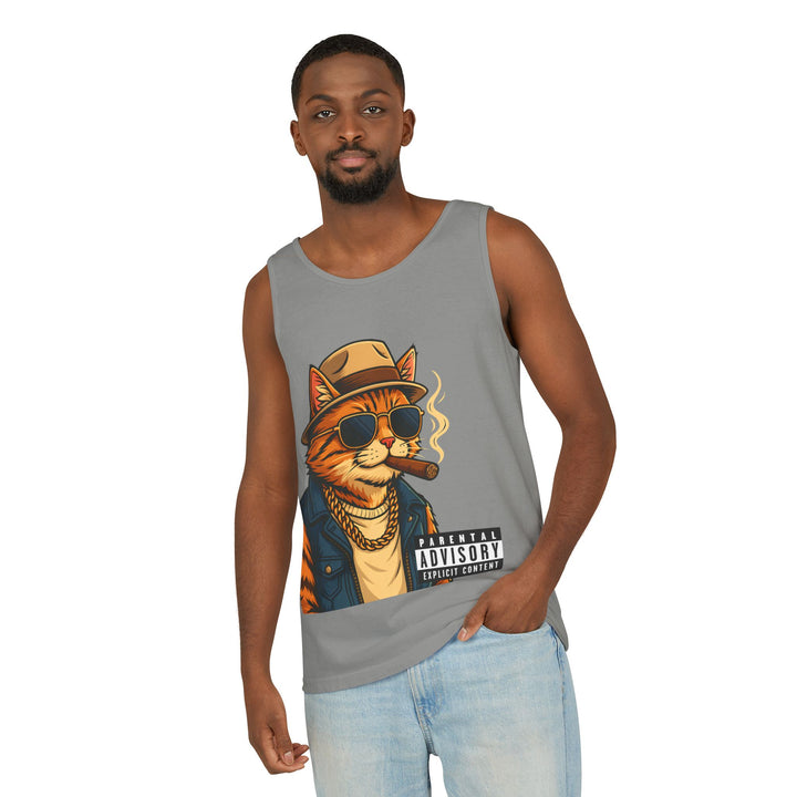 Cool Cat Unisex Tank Top - Funny Cat Graphic Tee, Summer Wear, Gift for Cat Lovers, Beach Party Essential, Casual Streetwear