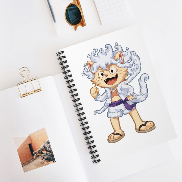 Whimsical Cat Character Spiral Notebook | Cute Design for Students, Journalers, Creatives, Gift Idea, School Supplies