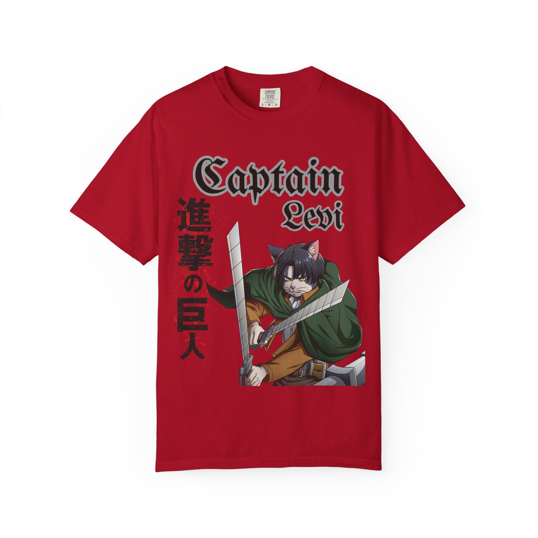 Captain Levi Anime Cat T-Shirt