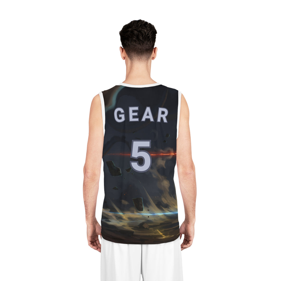 Anime-Inspired Basketball Jersey, Luffy Design, Sportswear for Fans, Playful Athletic Apparel, Unique Gift for Gamers, Cosplay Shirt