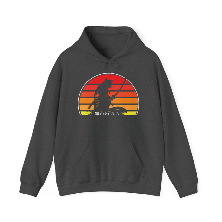 Samurai Cat Sunset Hoodie