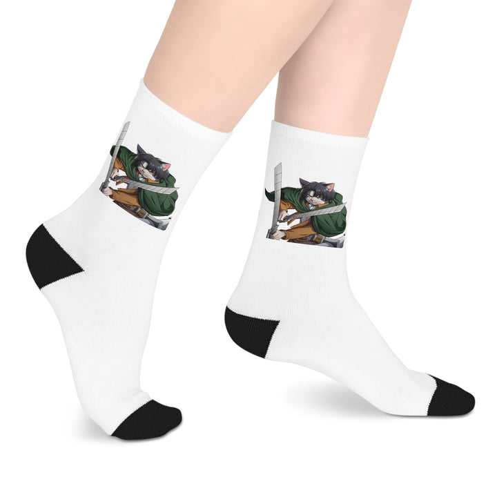 Levi Cat Mid-Length Socks