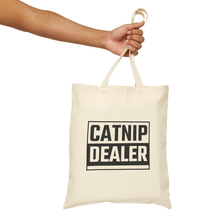 Funny Catnip Dealer Tote Bag, Eco-Friendly Shopping Bag, Pet Lover Gift, Reusable Grocery Tote, Cat Mom Accessory, Lightweight Everyday Bag