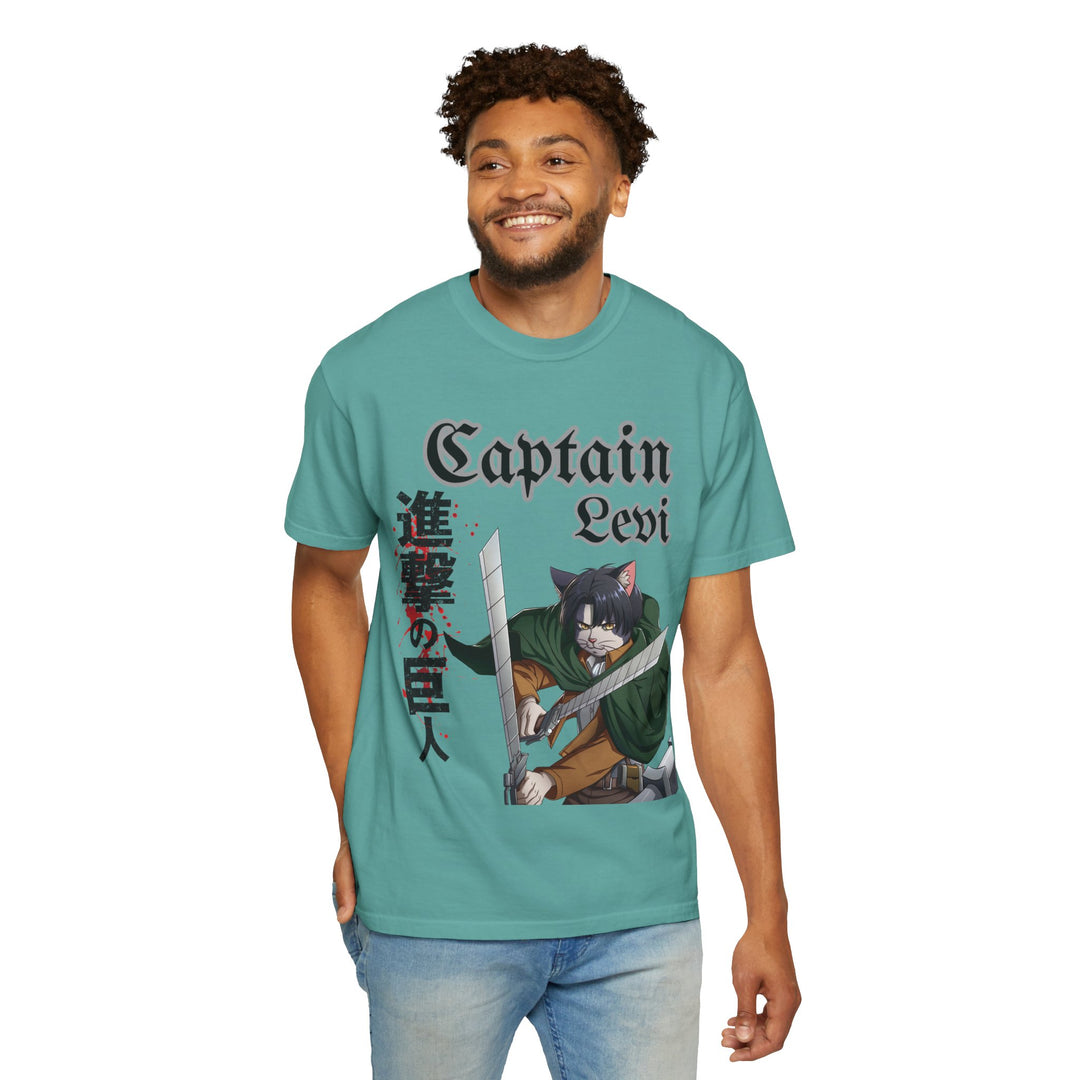 Captain Levi Anime Cat T-Shirt
