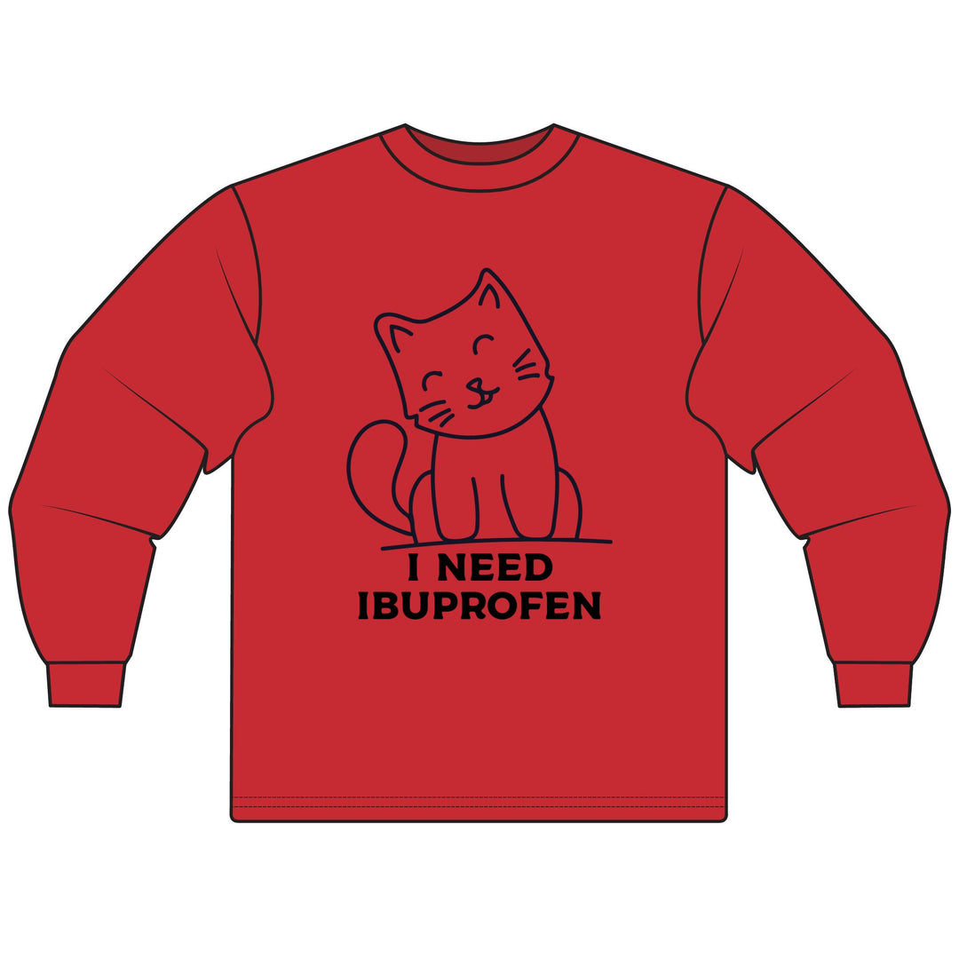 Ibuprofen Cat Long Sleeve Tee