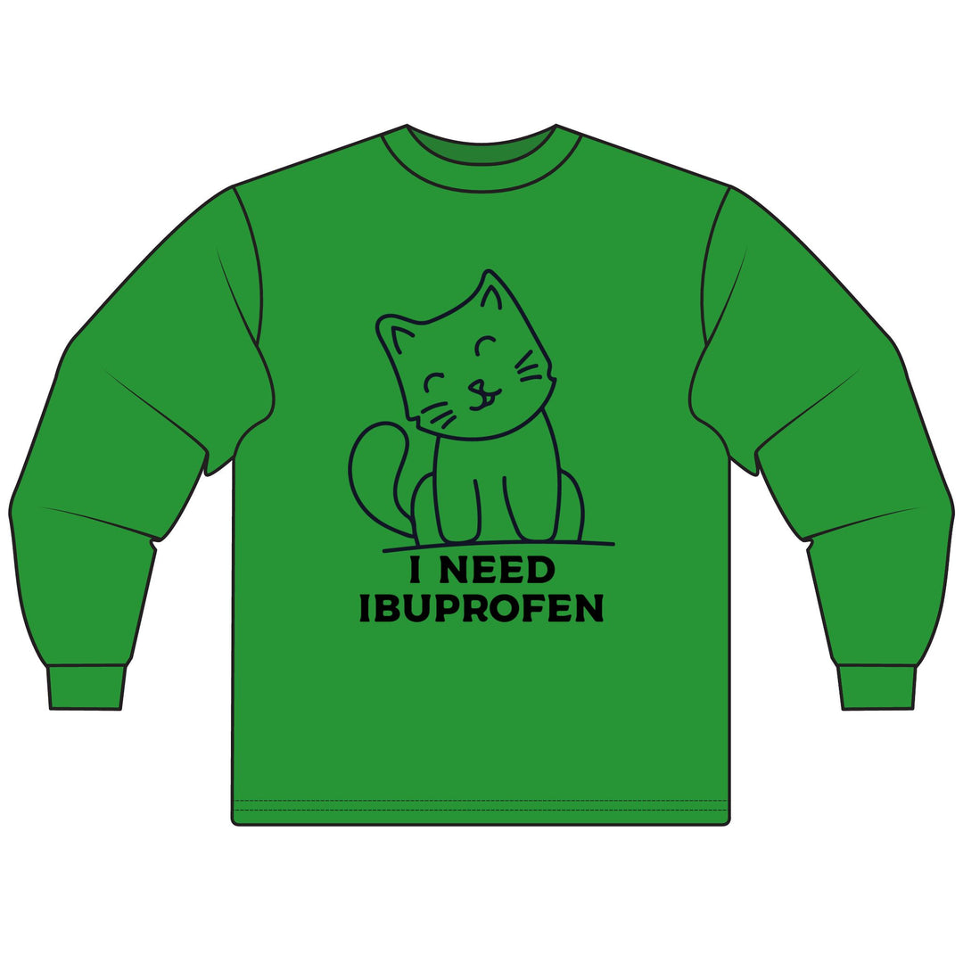 Ibuprofen Cat Long Sleeve Tee