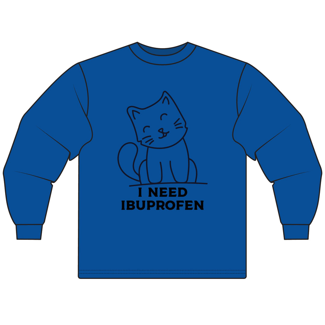 Ibuprofen Cat Long Sleeve Tee