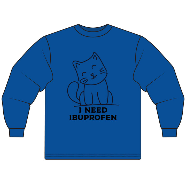 Ibuprofen Cat Long Sleeve Tee