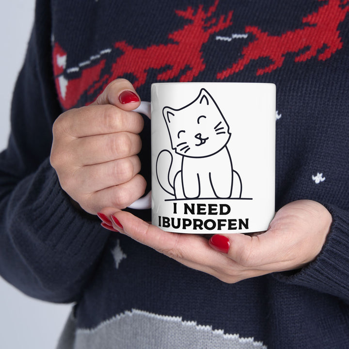 Funny Cat Ceramic Coffee Mug - 11oz & 15oz, Gift for Pet Lovers, Humorous Mug, Cute Cat Lover Decor, Perfect Birthday Present