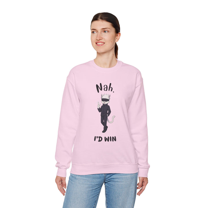 Cool Cat Sweatshirt, Funny Sweatshirt, Gift for Cat Lovers, Casual Outfit, Unisex Crewneck Sweatshirt, Unique Design