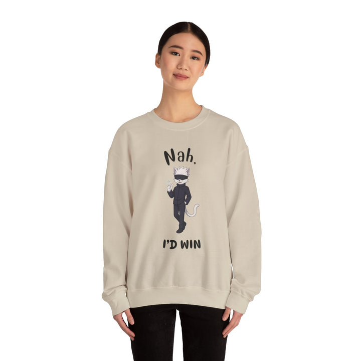 Cool Cat Sweatshirt, Funny Sweatshirt, Gift for Cat Lovers, Casual Outfit, Unisex Crewneck Sweatshirt, Unique Design