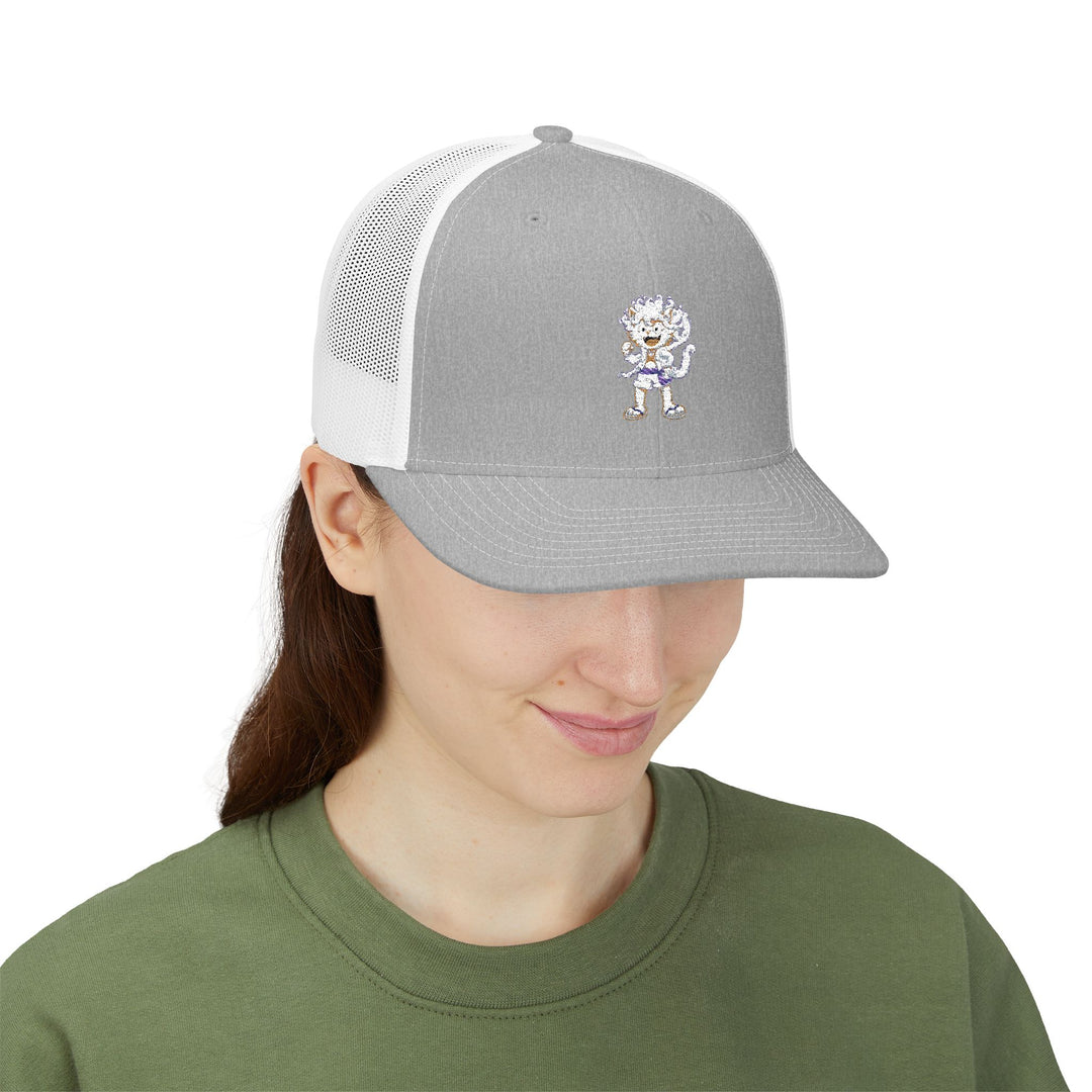 Stylish Snapback Trucker Cap with Unique Embroidery, Cool Hat for Men and Women, Perfect for Casual Outings, Gifts, Outdoor Events