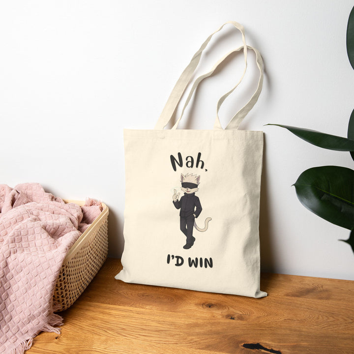 Fun Cat Quote Tote Bag, Canvas Shopping Bag, Cute Kitten Gift, Eco-Friendly Bag, Funny Pet Lover Gift