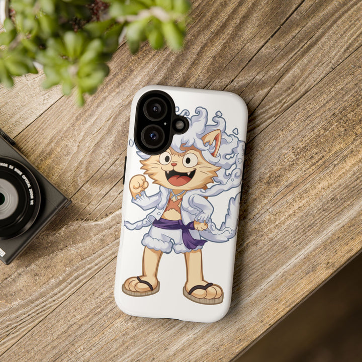 Luffy Cat Gear 5 Durable Phone Case