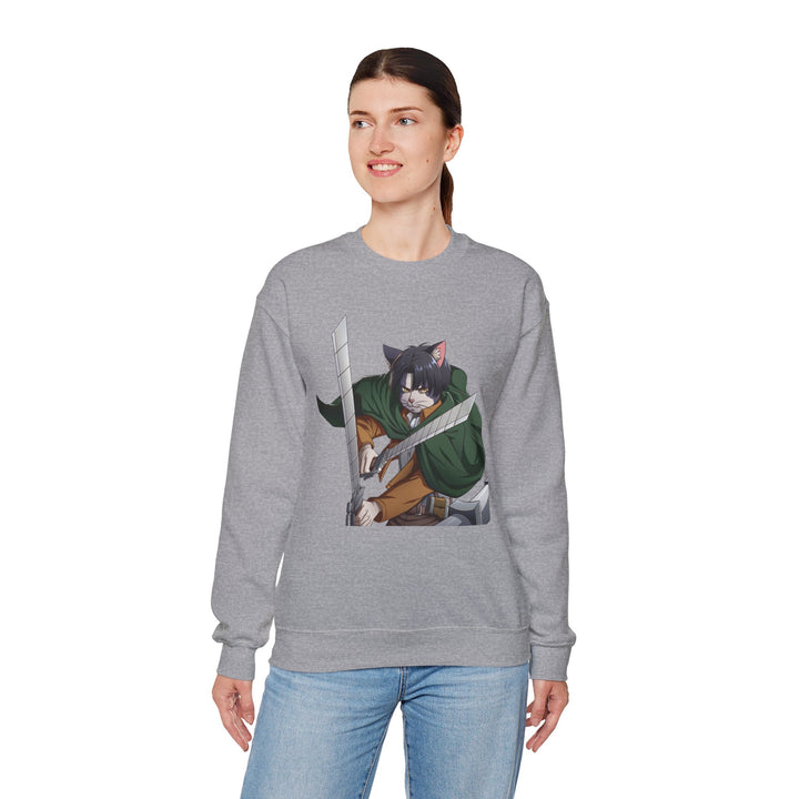 Anime-Inspired Cat Warrior Crewneck Sweatshirt, Cozy Unisex Sweatshirt, Gift for Anime Lovers, Perfect for Fall and Winter, Cute [...]