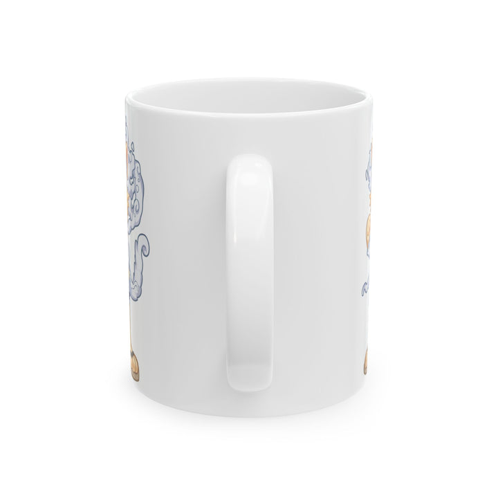 Whimsical Cat Ceramic Mug - Perfect Gift for Cat Lovers, Fun Mug for Coffee, Tea Lover's Gift, Home Decor, Cute Cat Art