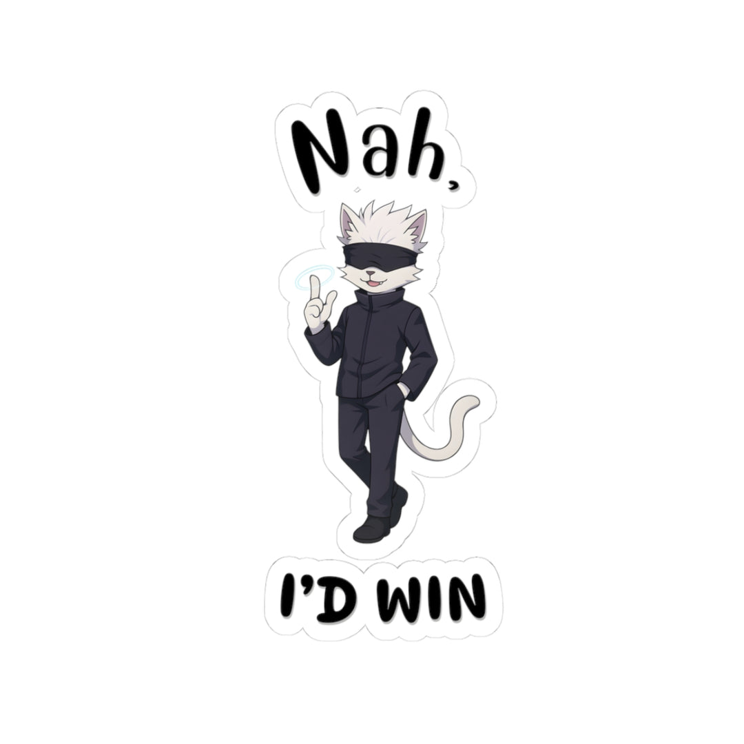 Cool Cat Quotes Kiss-Cut Stickers, Fun Laptop Decals, Whimsical Home Decor, Gift for Cat Lovers, Playful Sticker Collection