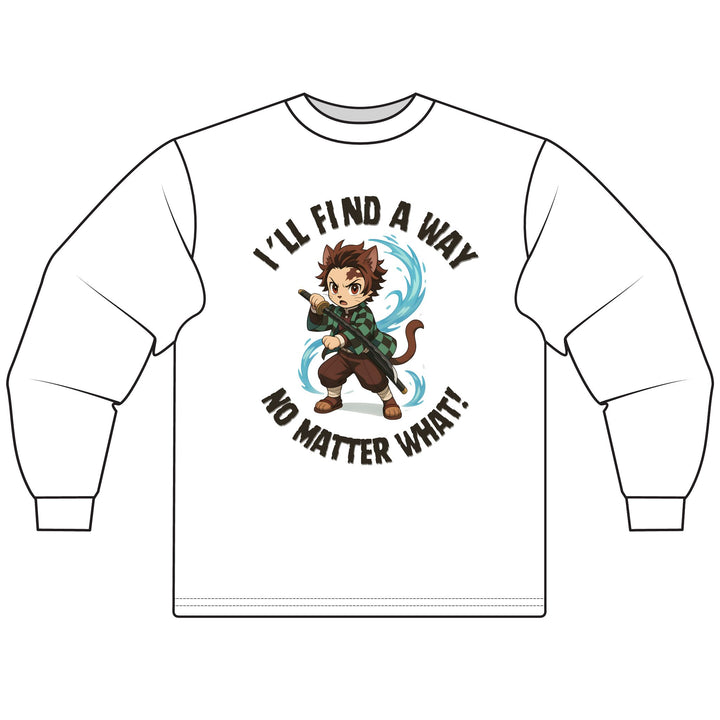Inspirational Animated Character Long Sleeve T-Shirt - Perfect for Fans, Gifts, Motivational Wear, Casual Style, Everyday Comfort