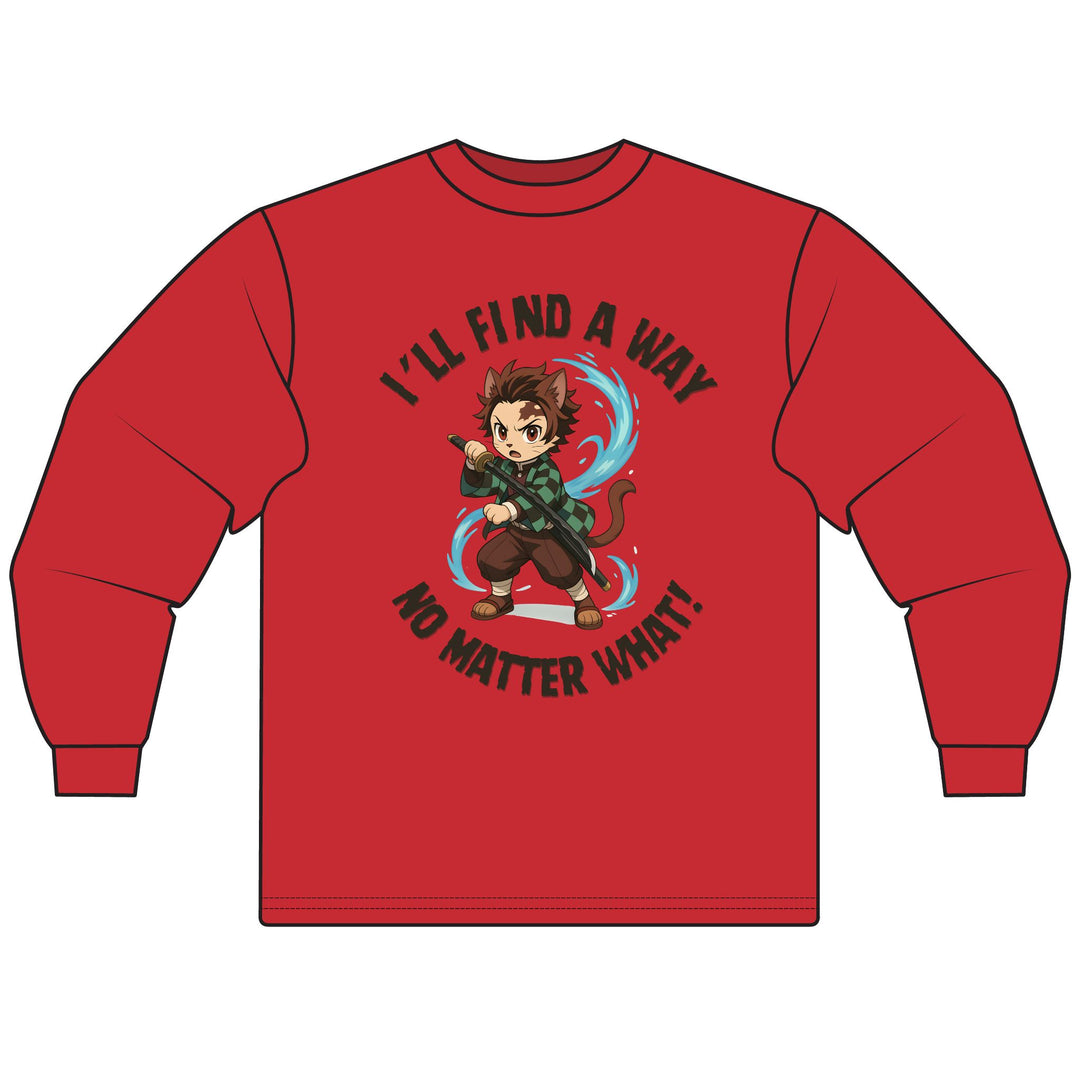 Inspirational Animated Character Long Sleeve T-Shirt - Perfect for Fans, Gifts, Motivational Wear, Casual Style, Everyday Comfort