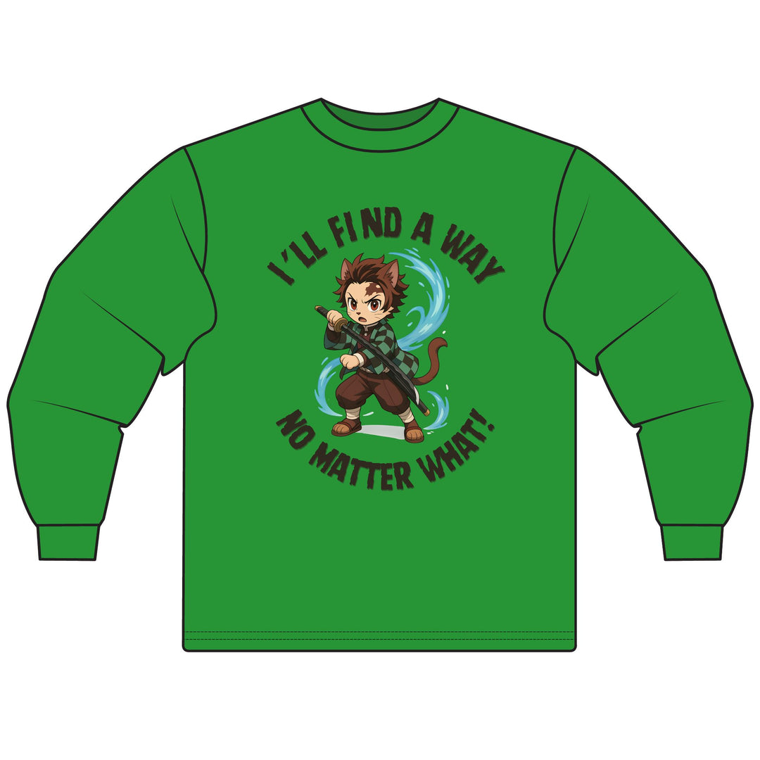 Inspirational Animated Character Long Sleeve T-Shirt - Perfect for Fans, Gifts, Motivational Wear, Casual Style, Everyday Comfort