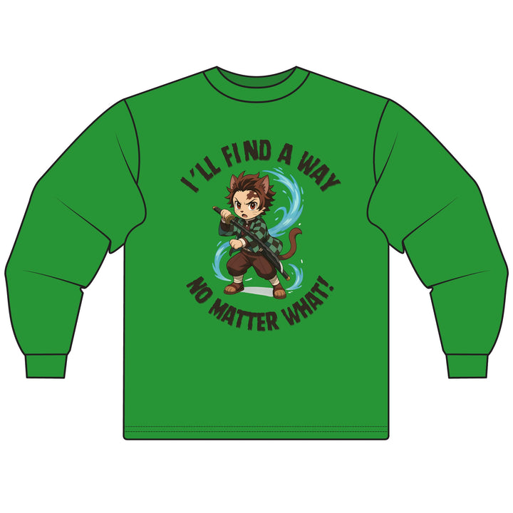 Inspirational Animated Character Long Sleeve T-Shirt - Perfect for Fans, Gifts, Motivational Wear, Casual Style, Everyday Comfort
