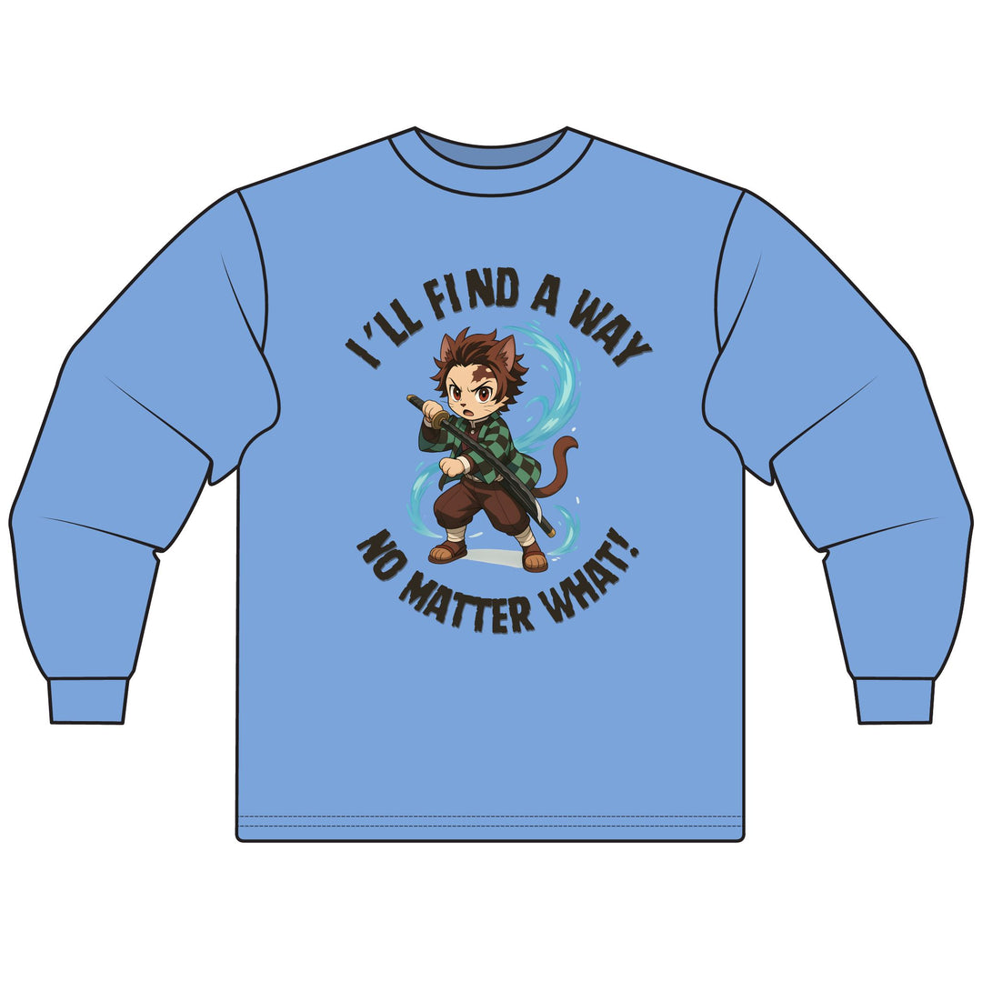 Inspirational Animated Character Long Sleeve T-Shirt - Perfect for Fans, Gifts, Motivational Wear, Casual Style, Everyday Comfort