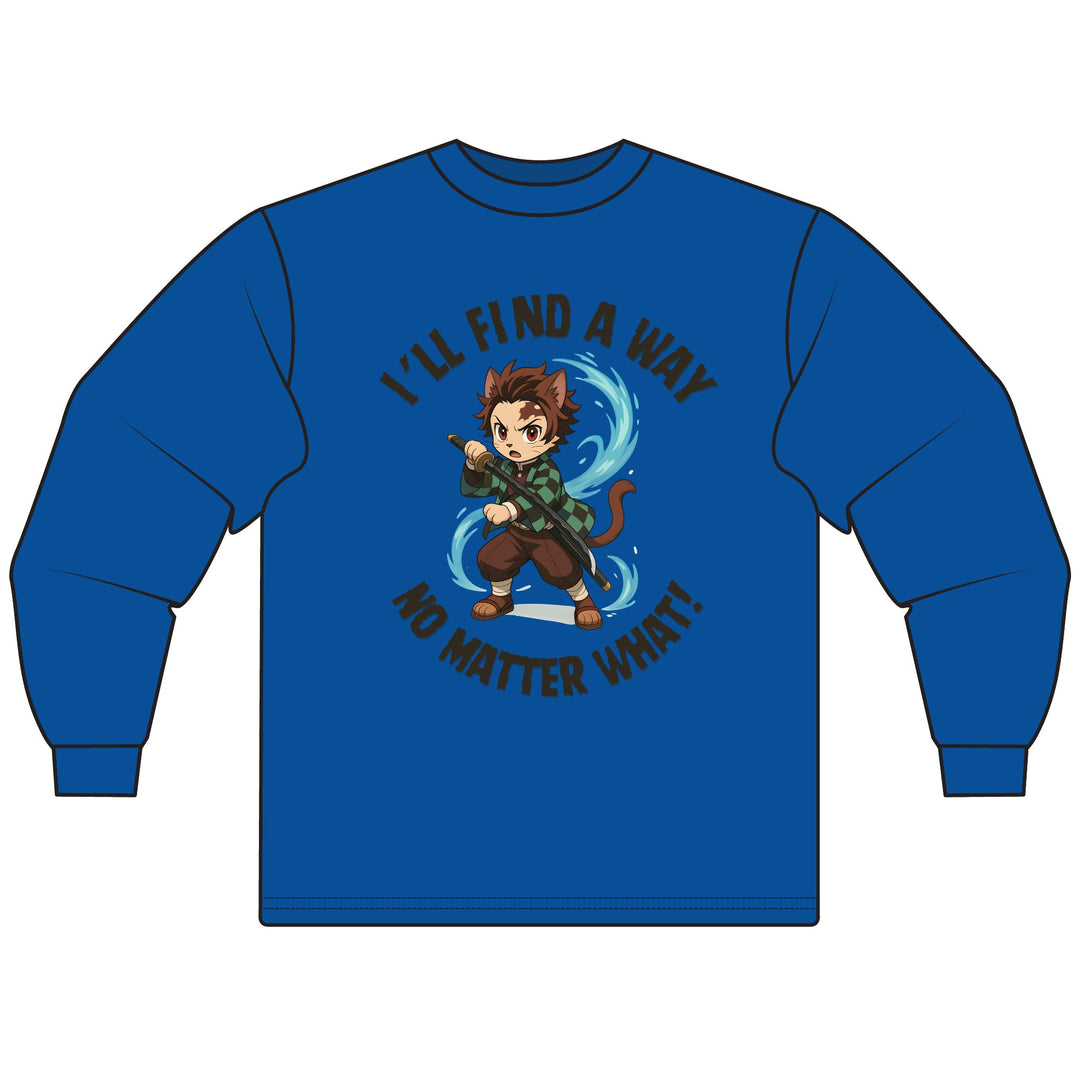 Inspirational Animated Character Long Sleeve T-Shirt - Perfect for Fans, Gifts, Motivational Wear, Casual Style, Everyday Comfort