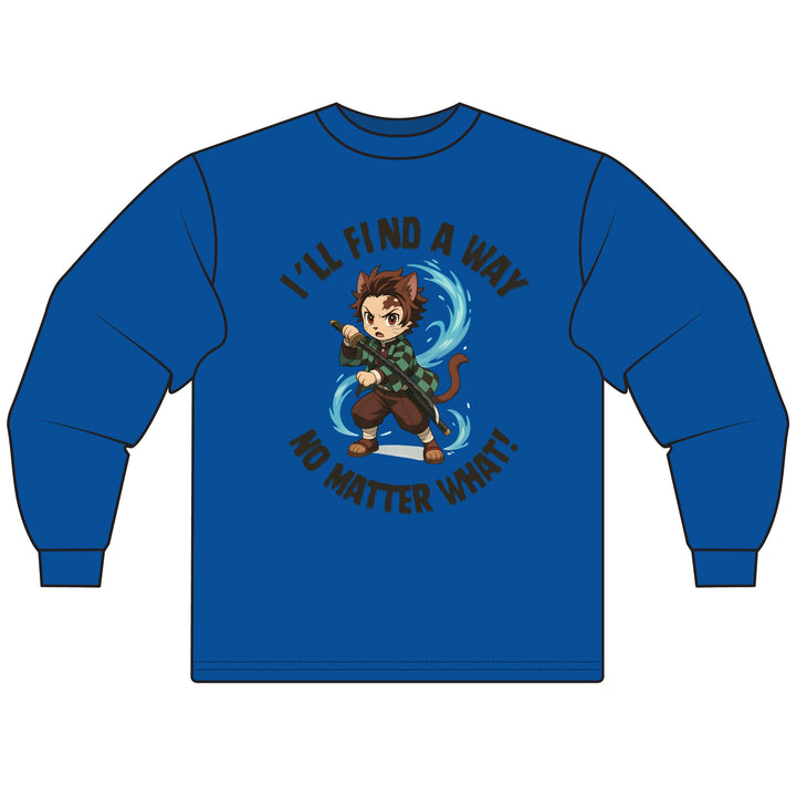 Inspirational Animated Character Long Sleeve T-Shirt - Perfect for Fans, Gifts, Motivational Wear, Casual Style, Everyday Comfort
