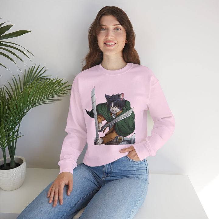 Anime-Inspired Cat Warrior Crewneck Sweatshirt, Cozy Unisex Sweatshirt, Gift for Anime Lovers, Perfect for Fall and Winter, Cute [...]