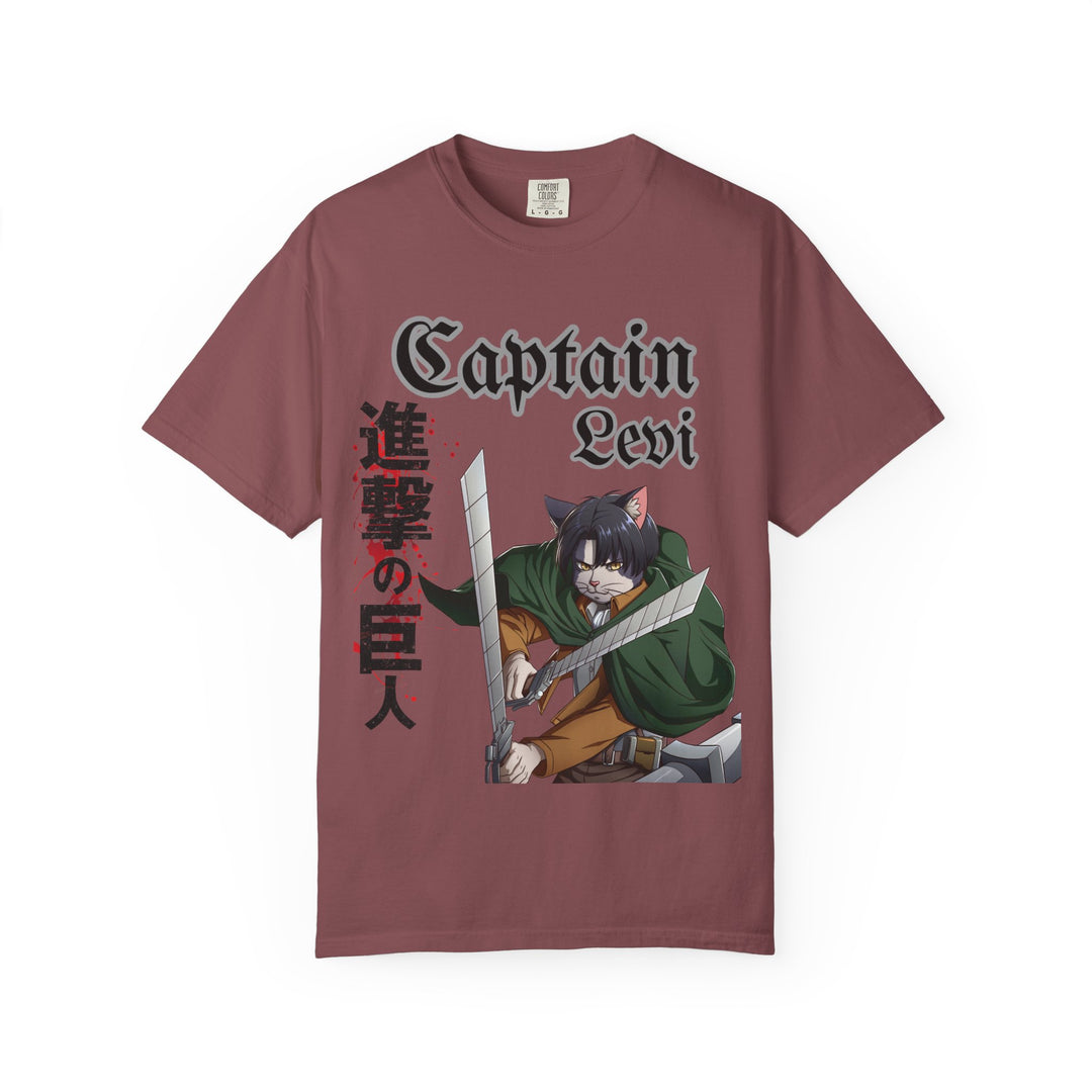 Captain Levi Anime Cat T-Shirt