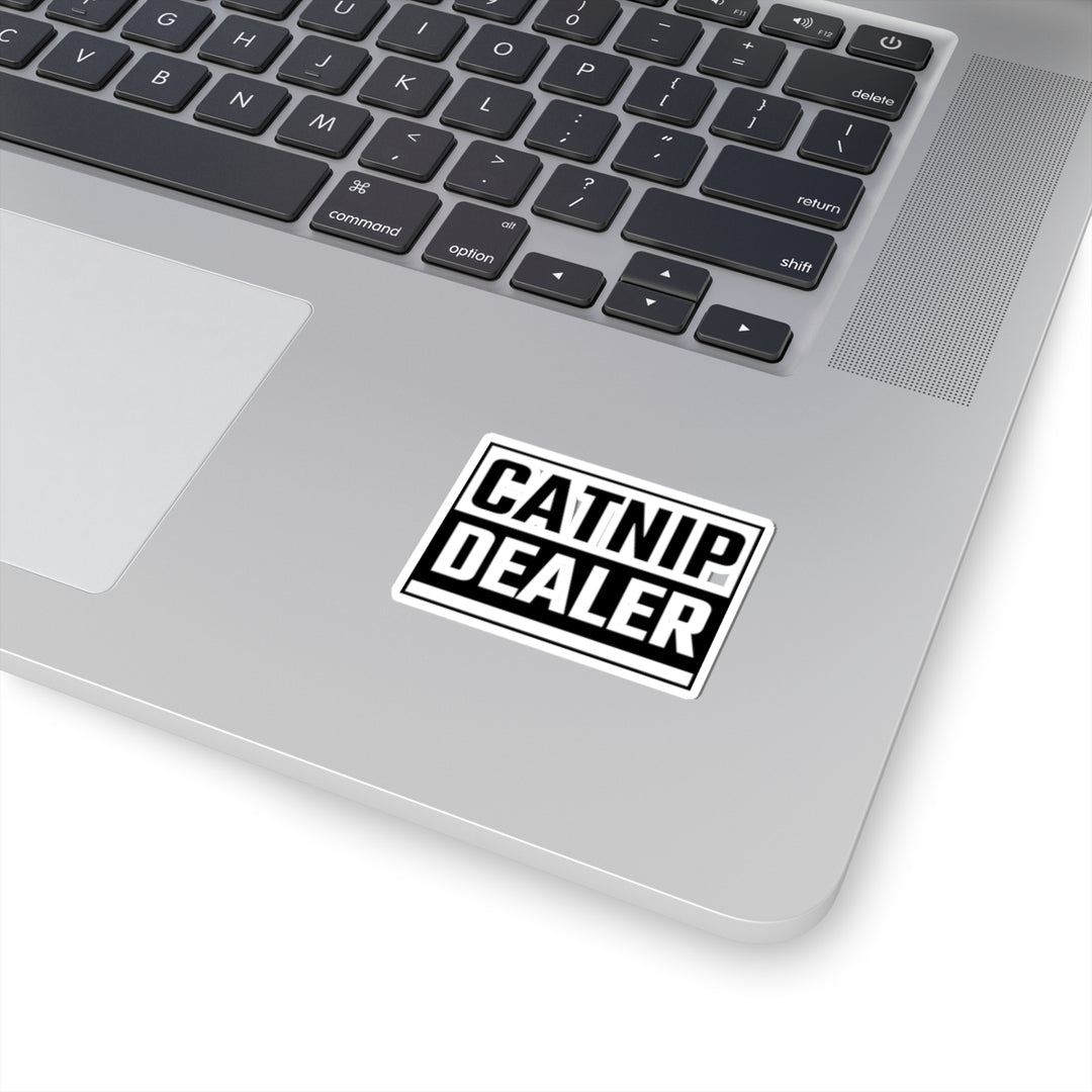 Catnip Dealer Kiss-Cut Stickers - Perfect for Cat Lovers, Laptop Decals, Pet Accents, Gifts for Cat Owners, and Humor Decor