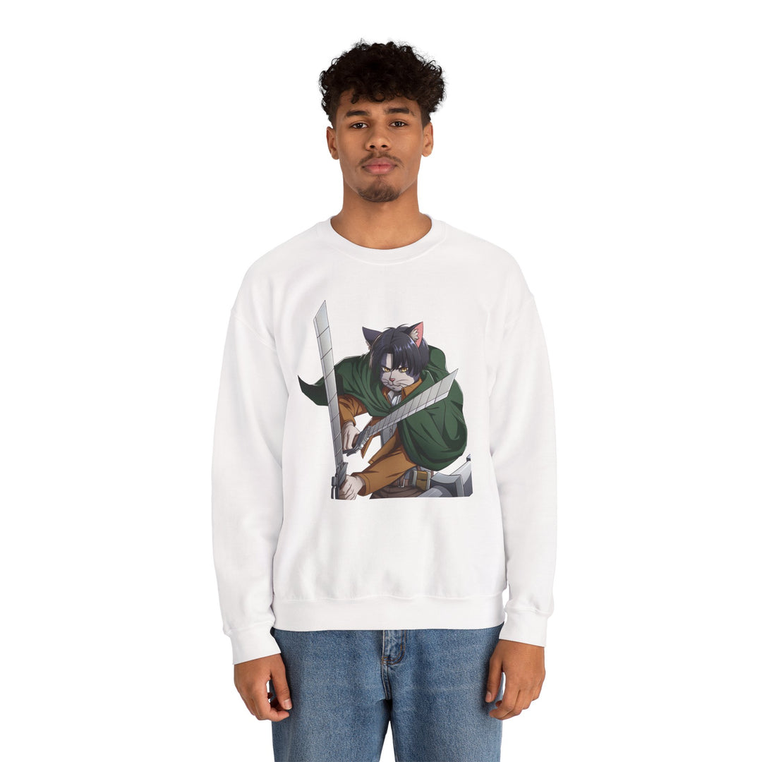 Anime-Inspired Cat Warrior Crewneck Sweatshirt, Cozy Unisex Sweatshirt, Gift for Anime Lovers, Perfect for Fall and Winter, Cute [...]