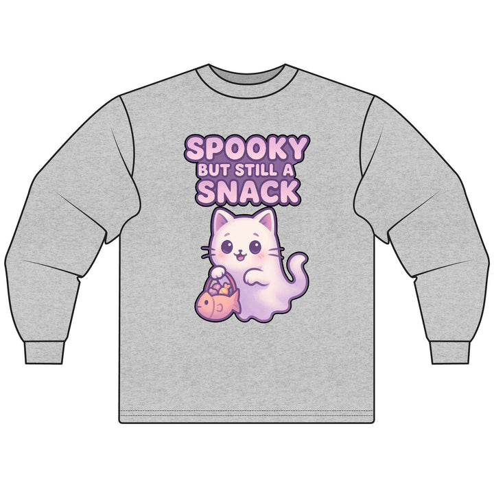 Spooky Snack Cat Long Sleeve T-Shirt
