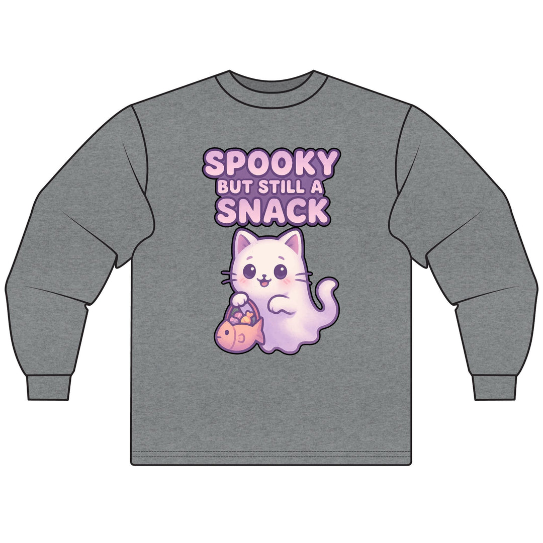Spooky Snack Cat Long Sleeve T-Shirt