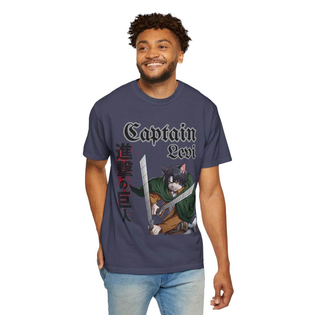 Captain Levi Anime Cat T-Shirt