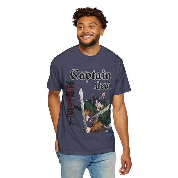 Captain Levi Anime Cat T-Shirt