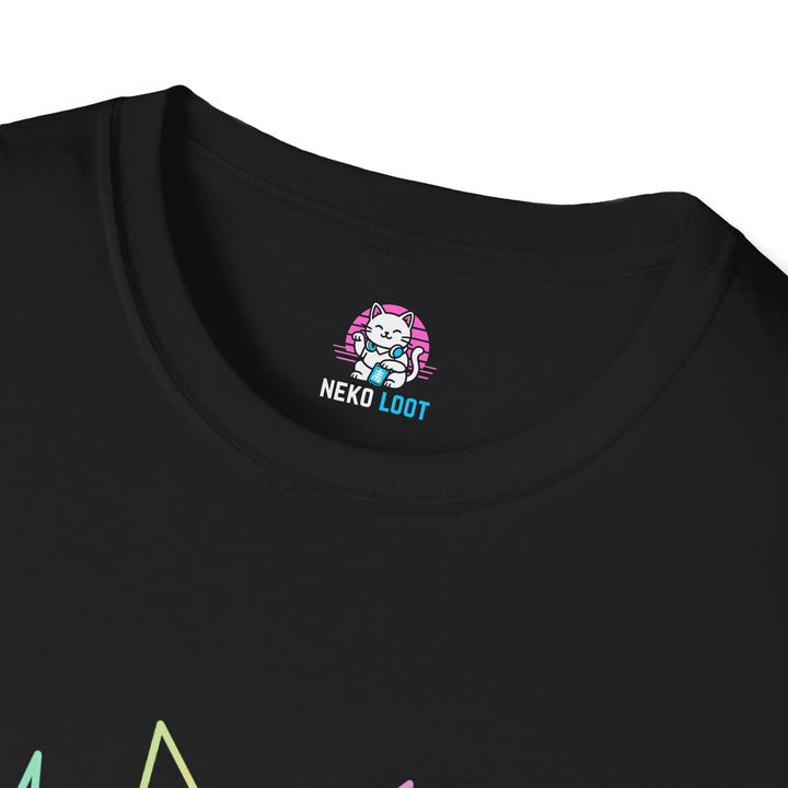 Rainbow Cat Heartbeat T-Shirt