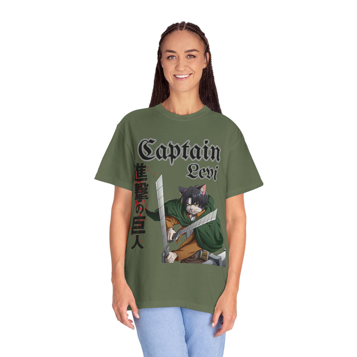 Captain Levi Anime Cat T-Shirt