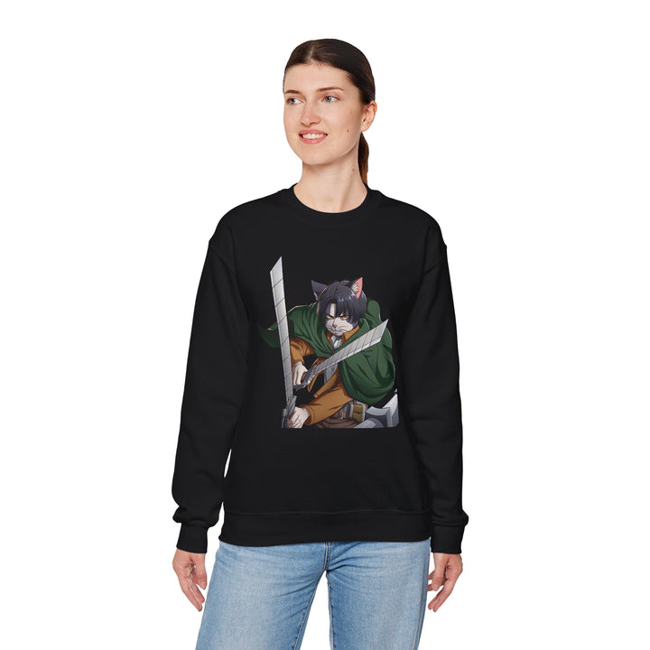 Anime-Inspired Cat Warrior Crewneck Sweatshirt, Cozy Unisex Sweatshirt, Gift for Anime Lovers, Perfect for Fall and Winter, Cute [...]