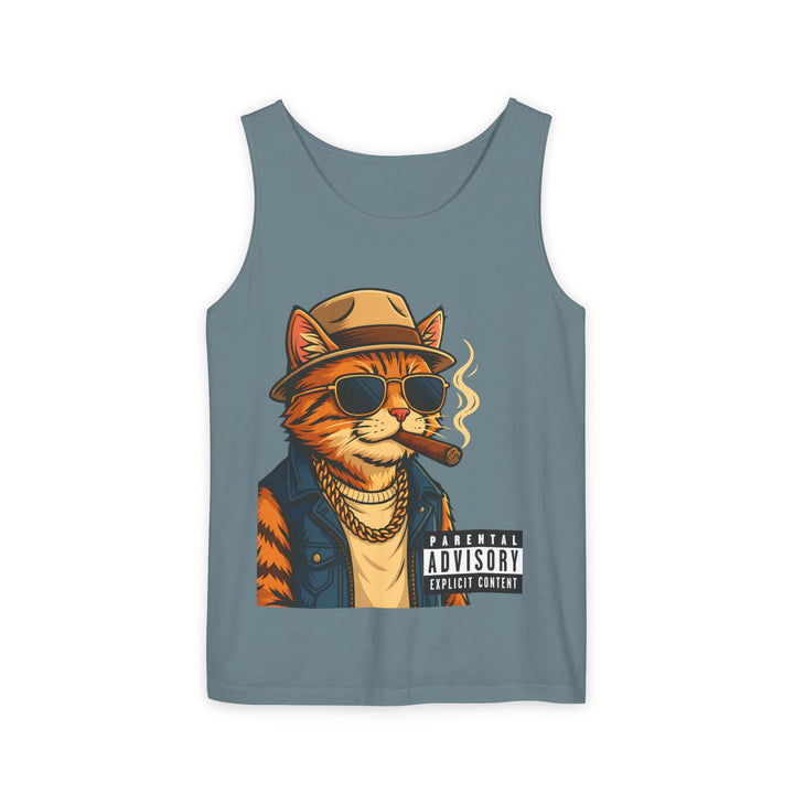 Cool Cat Unisex Tank Top - Funny Cat Graphic Tee, Summer Wear, Gift for Cat Lovers, Beach Party Essential, Casual Streetwear