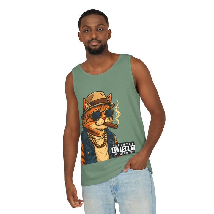 Cool Cat Unisex Tank Top - Funny Cat Graphic Tee, Summer Wear, Gift for Cat Lovers, Beach Party Essential, Casual Streetwear