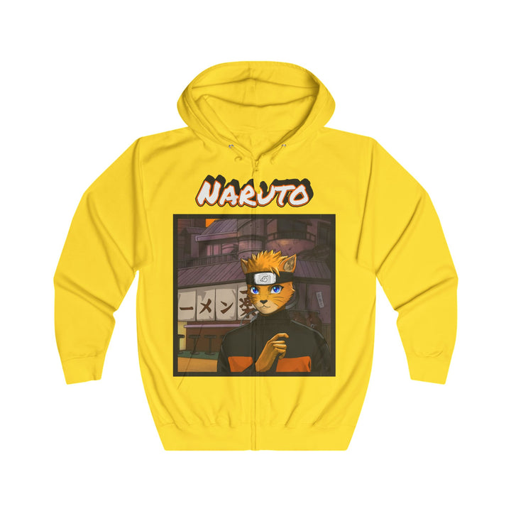 Naruto Cat Unisex Full Zip Hoodie