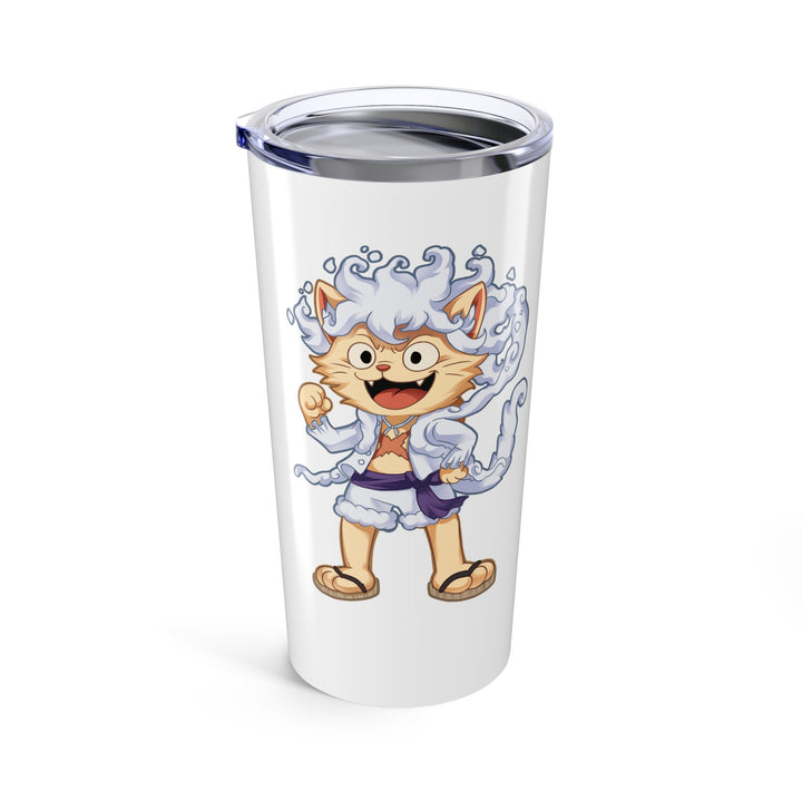 Whimsical Cat Tumbler, 20oz Travel Mug, Fun Pet Lover Drinkware, Cute Gift for Cat Owners, Unique Birthday Present